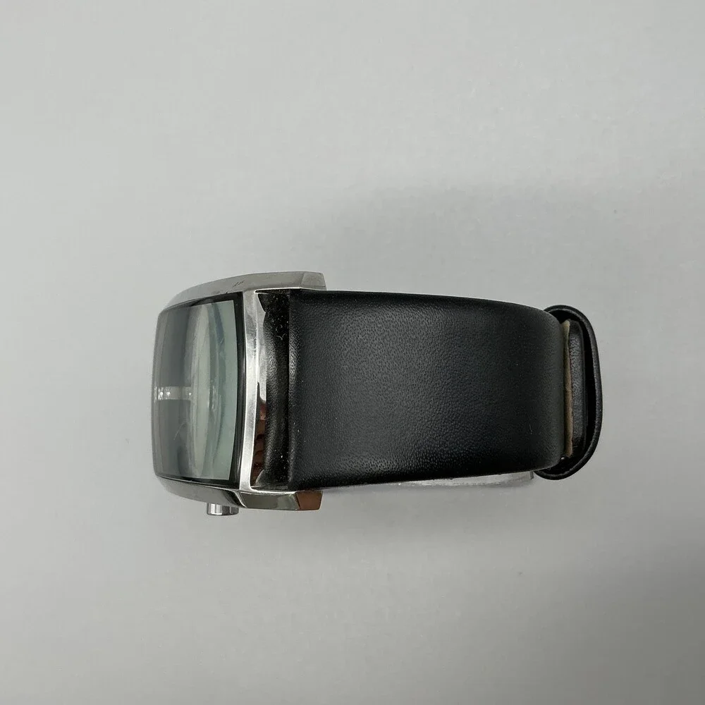 Armitron 20/4309GV Mens Watch 33mm Gray Ombre Dial Black Leather New Battery